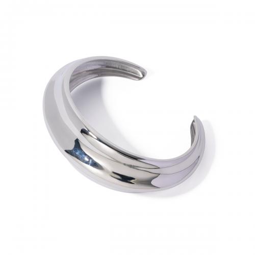 Stainless Steel Bangle 304 Stainless Steel fashion jewelry & for woman original color nickel lead & cadmium free Inner diameter :6cm width :2.84cm Sold By PC
