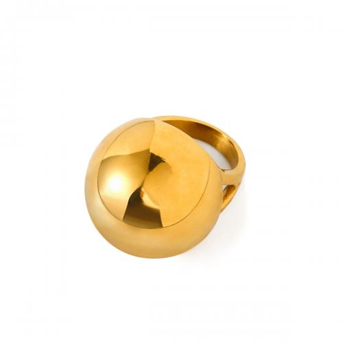 Prst prsten od inoxa, 304 nehrđajućeg čelika, 18K pozlaćeno, modni nakit & različite veličine za izbor & za žene, zlatan, Prodano By PC