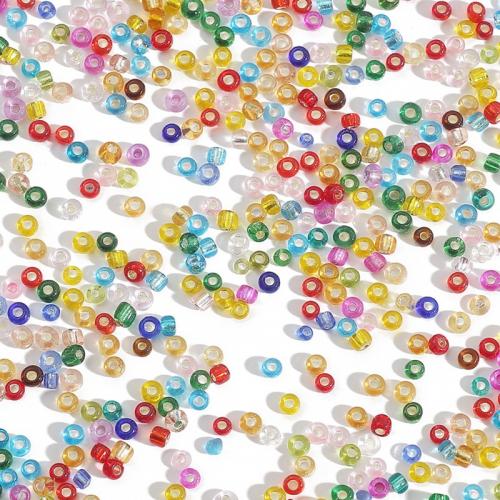 Srebrna Lined Staklo sjeme perli, Kolona, možete DIY & različite veličine za izbor, više boja za izbor, Prodano By Torba