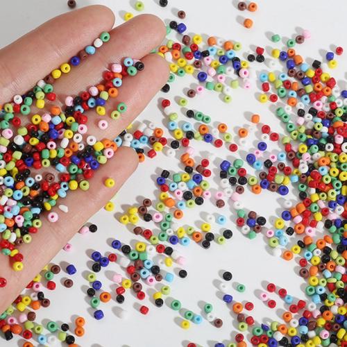 Solid Color Glass Seed Beads Drum DIY Sold By Bag