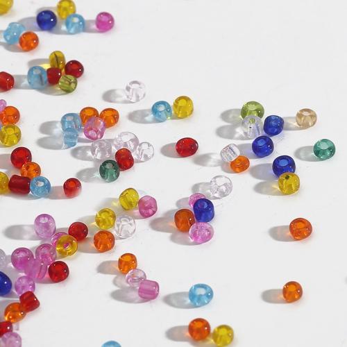 Transparent Glass Seed Beads Drum DIY Sold By Bag