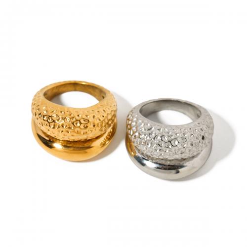 Rostfritt stål Fingerringar, 304 rostfritt stål, plated, mode smycken & för kvinna, fler färger för val, nickel, bly och kadmium gratis, Inner diameter:1.75cm, width:1.75cm., Säljs av PC
