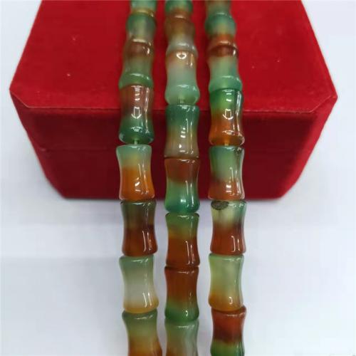 Agat perler, Agate, poleret, du kan DIY, blandede farver, 8x12mm, Ca. 33pc'er/Strand, Solgt af Strand