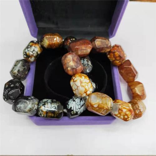 Agate Jewelry Bracelet irregular polished fashion jewelry & Unisex Length Approx 19 cm Sold By PC