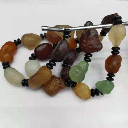 Agate Jewelry Bracelet irregular polished fashion jewelry & Unisex mixed colors Length Approx 19 cm Sold By PC