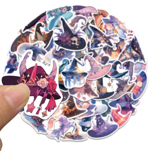 Sticker Paper PVC Plastic waterproof mixed colors Single 4-7cm Sold By Bag