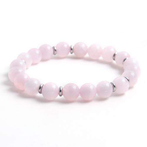 Crystal Bracelets 304 Stainless Steel with Crystal plated for woman pink Length Approx 18 cm Sold By PC