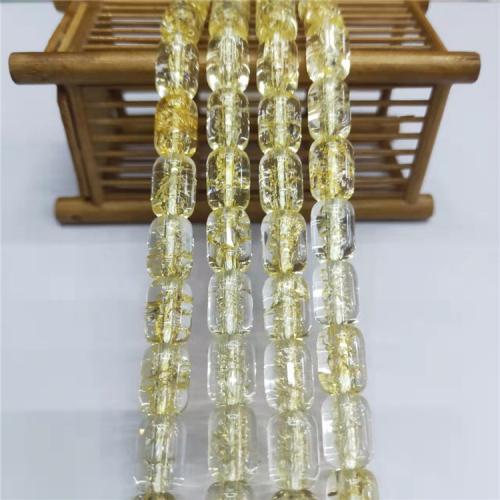 Kristall-Perlen, Kristall, Eimer, poliert, DIY, Topas, 8x12mm, ca. 36PCs/Strang, verkauft von Strang