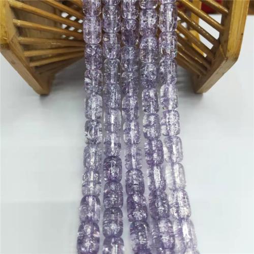 Crystal Beads barrel polished DIY Amethyst Approx Sold By Strand
