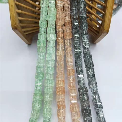 Crystal perle, Kristal, Trg, uglađen, možete DIY, više boja za izbor, 7x7mm, Približno 58računala/Strand, Prodano By Strand