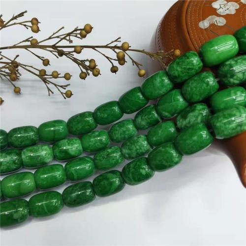 Jade kralen, Kosmochlor + Jade, Emmer, gepolijst, DIY & verschillende grootte voor keus, groen, Per verkocht Ca 38 cm Strand
