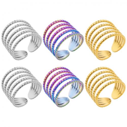 خاتم إصبع الفولاذ المقاوم للصدأ, 304 الفولاذ المقاوم للصدأ, مجوهرات الموضة & للجنسين & أجوف, المزيد من الألوان للاختيار, 17mm, حجم:8, تباع بواسطة PC