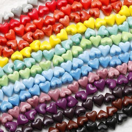PorseleinJuwelen Beads, Porselein, Hart, DIY, meer kleuren voor de keuze, 13x13mm, Verkocht door PC