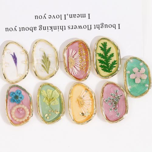 Hair Accessories DIY Findings Zinc Alloy with Dried Flower plated epoxy gel nickel lead & cadmium free Sold By PC