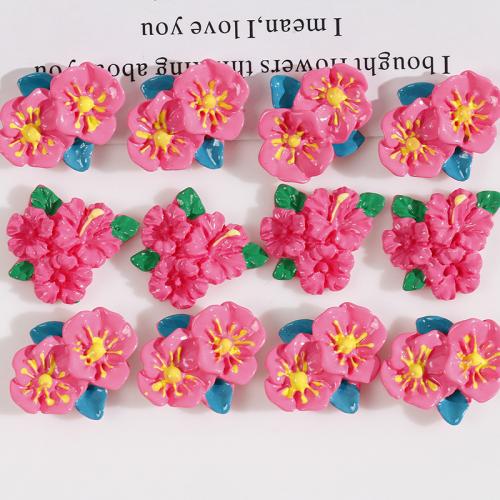 Hair Accessories DIY Findings, Resin, Flower, different size for choice, pink, Sold By PC