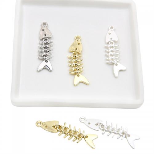 Zinc Alloy Pendants Fish Bone plated DIY nickel lead & cadmium free Sold By PC