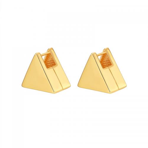 Brass Leverback Earring Triangle plated fashion jewelry & for woman nickel lead & cadmium free Sold By Pair