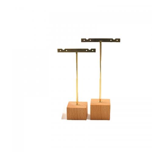 Dřevo Náušnice zobrazení, s Železo, různé velikosti pro výběr, zlatý, Prodáno By PC