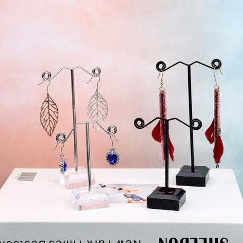 Jern Øreringe display, med Akryl, forskellige stilarter for valg, Solgt af PC