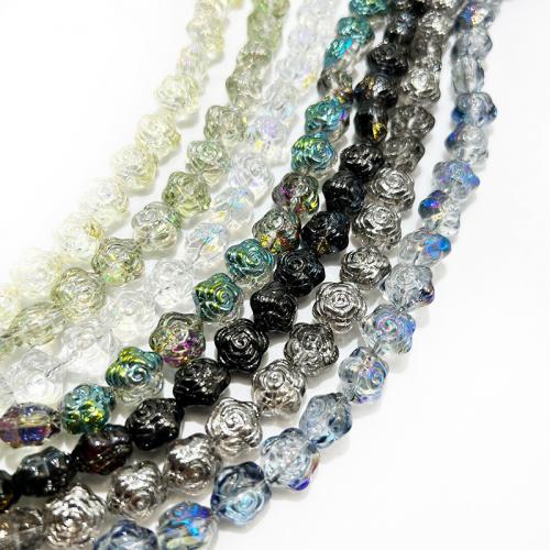 Kristall-Perlen, Kristall, Rose, DIY, mehrere Farben vorhanden, verkauft per ca. 35-38 cm Strang