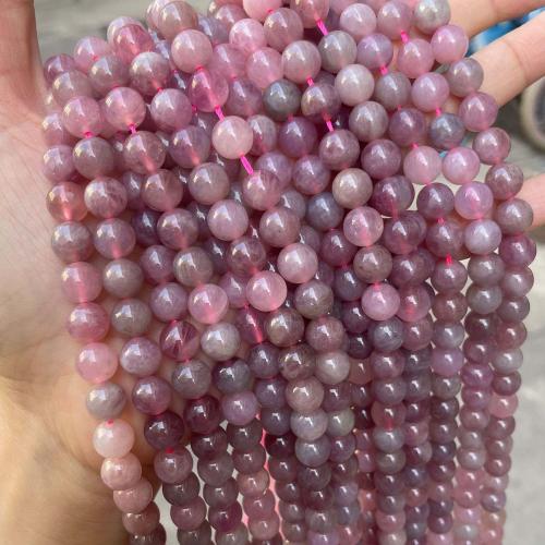 Natural Quartz Jewelry Beads Madagascar Rose Quartz Round DIY mixed colors Sold By Strand