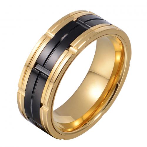 Tungsten Steel Ring for Men  fashion jewelry & for man width 8.03mm thickness 2.4mm Sold By PC