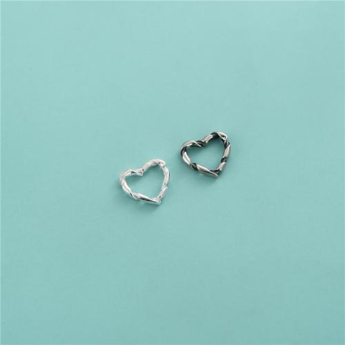 925 Sterling Silver Beads Heart DIY Inner Approx 7mm Sold By PC