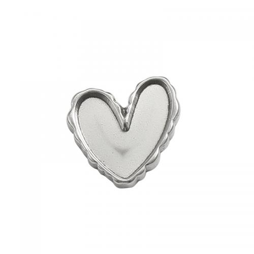 Hair Accessories DIY Findings 304 Stainless Steel Heart machine polishing original color nickel lead & cadmium free Sold By PC