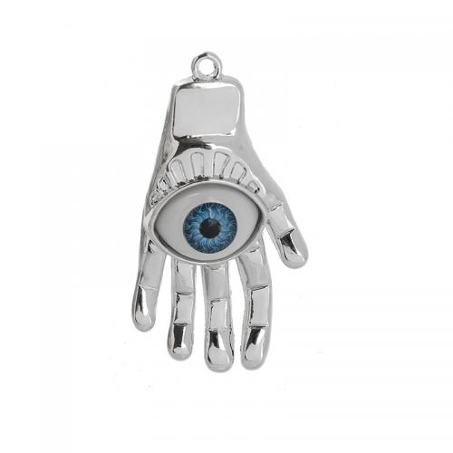 Evil Eye Pendants Zinc Alloy plated DIY & evil eye pattern nickel lead & cadmium free Sold By Bag
