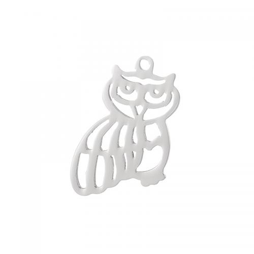 Stainless Steel Animal Pendants 304 Stainless Steel Owl Vacuum Ion Plating DIY Sold By PC
