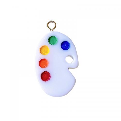 Resin Pendant Bread plated DIY mixed colors Sold By Bag