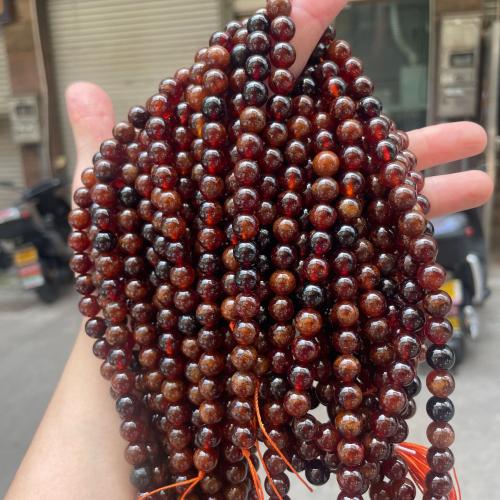 Naturlig granat pärlor, Garnet, Rund, DIY & olika storlek för val, blandade färger, Säljs av Strand
