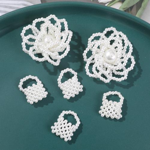 Hair Accessories DIY Findings ABS Plastic Pearl white Sold By PC