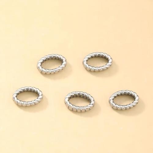 Ruostumaton teräs linkittäminen Ring, 304 Stainless Steel, Flat Oval, tee-se-itse & konehionta, alkuperäinen väri, nikkeli, lyijy ja kadmium vapaa, 10x6.70x2.40mm, Myymät PC