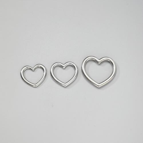 Stainless Steel Povezivanje Ring, 304 nehrđajućeg čelika, Srce, možete DIY & Stroj za poliranje & različite veličine za izbor, izvorna boja, nikal, olovo i kadmij besplatno, Prodano By PC