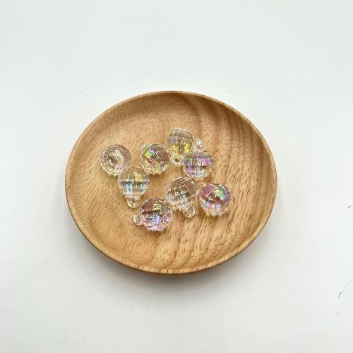 Acrylic Pendants Round UV plating DIY Approx Sold By Bag