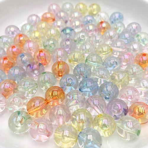 Tanjur akril perle, Krug, UV oplata, možete DIY, više boja za izbor, 16mm, Rupa:Približno 2.5mm, Približno 10računala/Torba, Prodano By Torba
