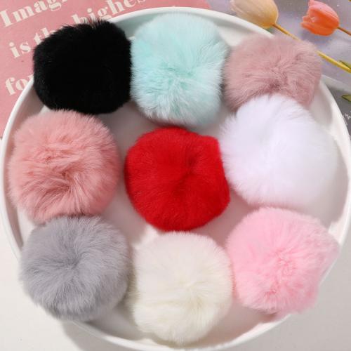 Hair Accessories DIY Findings Plush Round 60mm Sold By PC