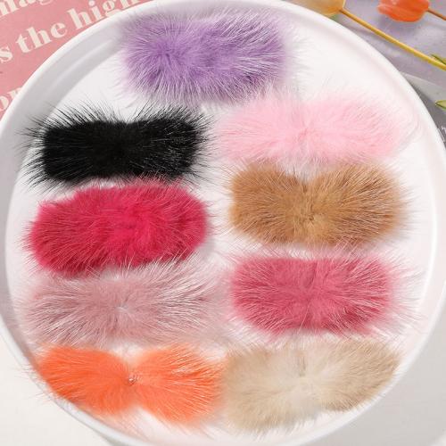 Hair Accessories DIY Findings, Plush, more colors for choice, 70x30mm, Sold By PC