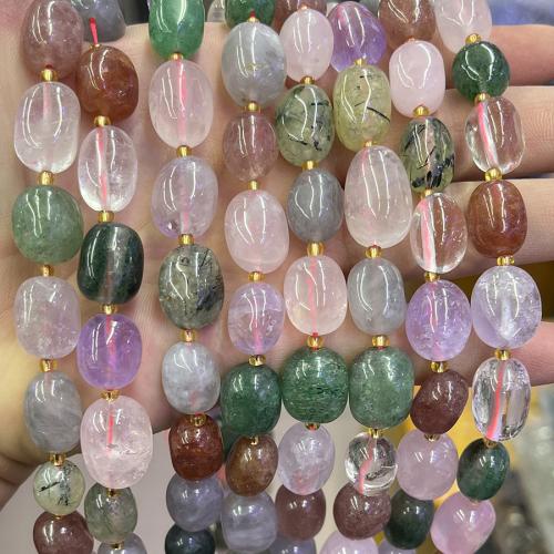 Gemstone Smycken Pärlor, Natursten, Oval, DIY, blandade färger, 10x15mm, Såld Per Ca 38 cm Strand