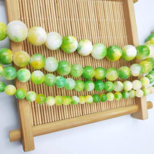 Natural Jade Beads Persian Jade Round DIY green Sold By Strand