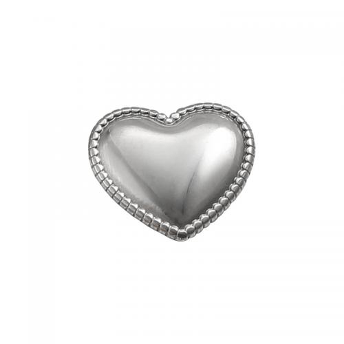 Stainless Steel Earring Stud Component 304 Stainless Steel Heart DIY & machine polishing original color nickel lead & cadmium free Sold By PC