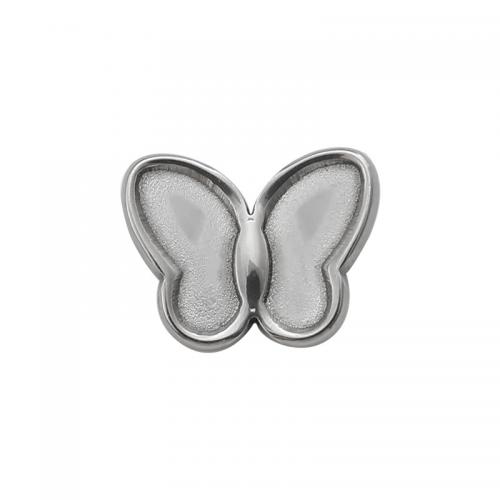 Stainless Steel Earring Stud Component 304 Stainless Steel Butterfly DIY & machine polishing original color nickel lead & cadmium free Sold By PC