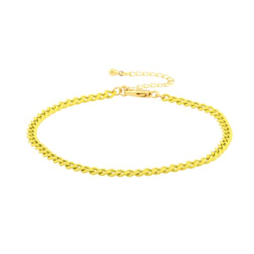 Brass Anklet painted fashion jewelry & for woman nickel lead & cadmium free 4mm Length Approx 18-25 cm Sold By PC