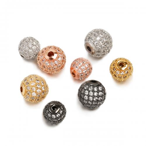 Brass Spacer Beads Round plated DIY & with rhinestone nickel lead & cadmium free 12mm Sold By PC
