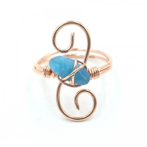 Natural Gemstone Finger Ring Natural Stone with Brass & Zinc Alloy fashion jewelry nickel lead & cadmium free The ring diameter is about 18mm Sold By PC