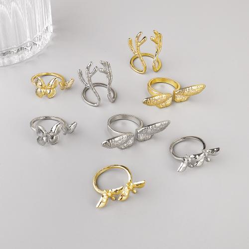 Zinklegering ringen, Zinc Alloy, plated, 2 stuks & mode sieraden & verschillende stijlen voor de keuze & voor vrouw, nikkel, lood en cadmium vrij, Verkocht door Stel
