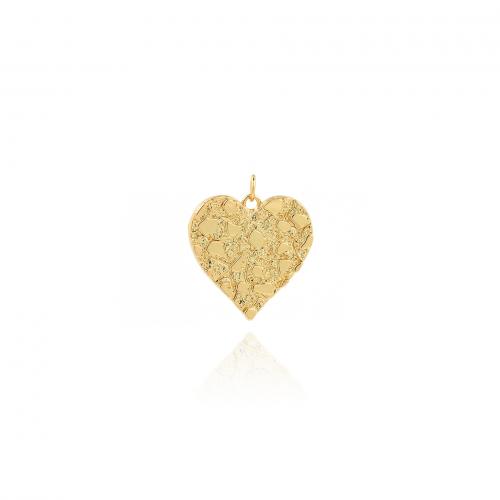 Mässing Hjärta Hängen, 18K guldpläterad, mode smycken & DIY, nickel, bly och kadmium gratis, 27x23x2.20mm, Säljs av PC