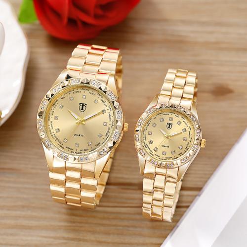 Unisex Wrist Watch Zinc Alloy with Glass fashion jewelry & Chinese movement gold nickel lead & cadmium free Dial diameter :42mm 10mm. Length Approx 220  Sold By PC