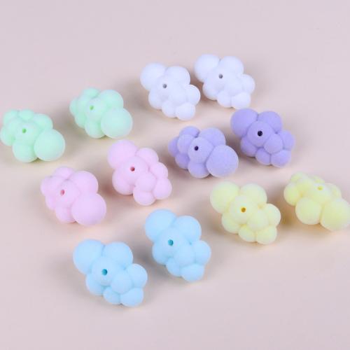Acrylic Jewelry Beads with Flocking Fabric Cloud DIY Approx 2mm Approx Sold By Bag